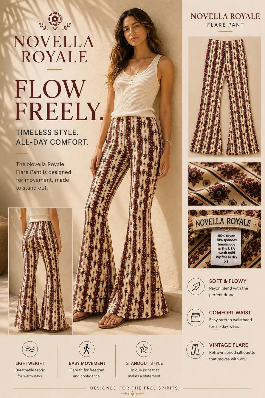 Novella Royale Janis Bells Vintage Flare Pants